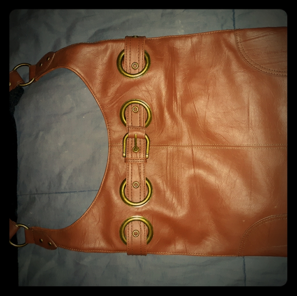 Leather hand bag
